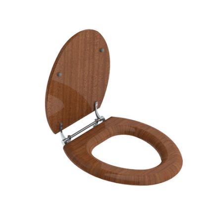 Lefroy Brooks La Chapelle Mahogany Lavatory Seat With Bar Hinge LB7740