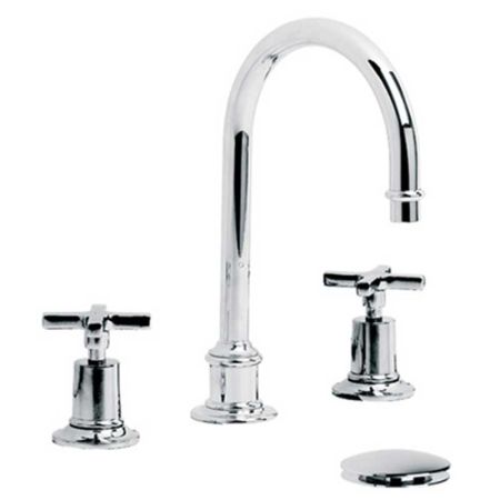 Lefroy Brooks Mackintosh Tubular Three Holder Basin Mixer With Click-Up Waste MH1230