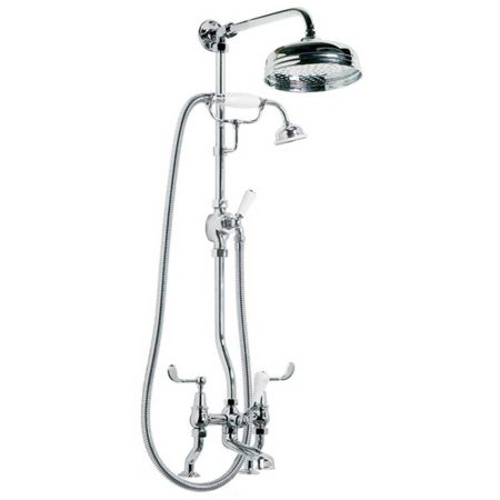 Lefroy Brooks Connaught Lever Bath Shower Mixer With Riser Kit