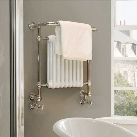 Vogue Regency Wall Mounted Radiator & Towel Rail - Mild Steel Construction - Chrome