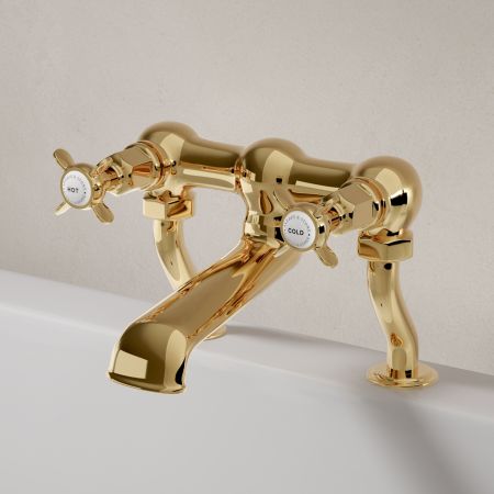 Aysgarth Bath Filler Tap X Top Living Brass 3/4BSP