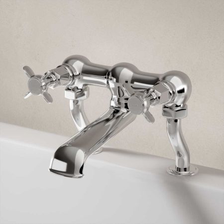 Aysgarth Bath Filler Tap X Top Chrome 3/4BSP