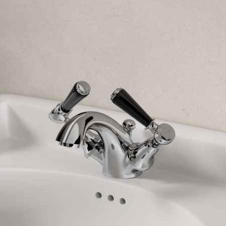 Linton Black Lever Monobloc Basin Mixer