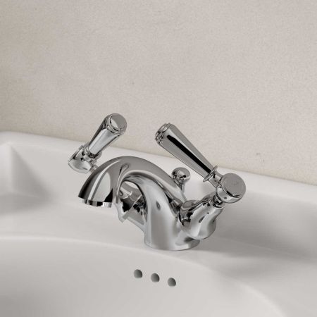 Linton Metal Lever Monobloc Basin Mixer Chrome