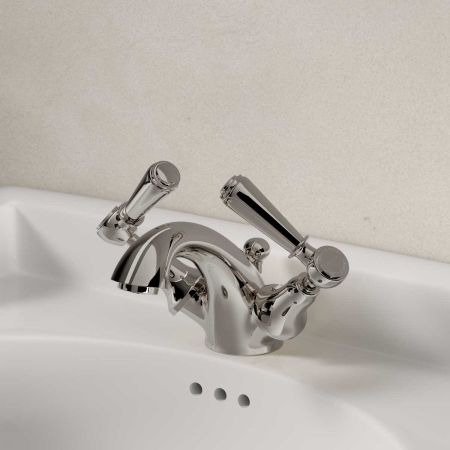 Linton Metal Lever Monobloc Basin Mixer Nickel