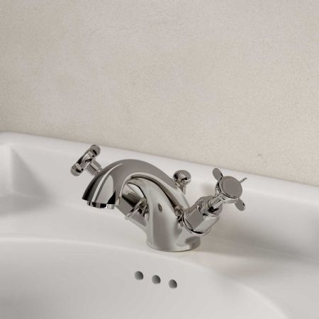 Aysgarth X Top Monobloc Basin Mixer Polished Nickel