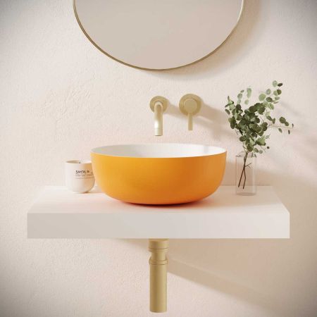 Otto Stone Countertop Basin - Daffodil Yellow