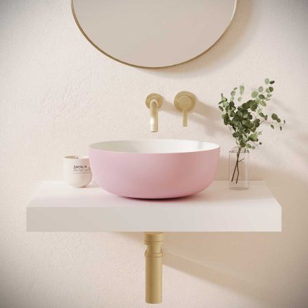 Otto Stone Countertop Basin - Ice Hot Pink