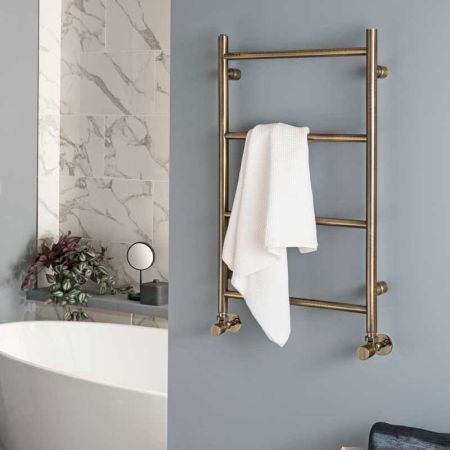 Vogue Pure Brass Base - Heating Only - Wall Mounted - Brushed Brass