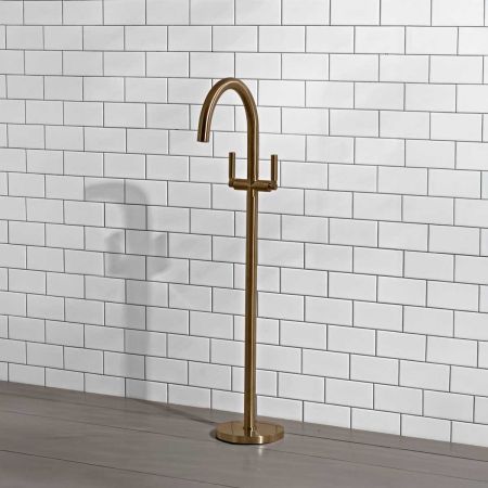 Senska - Bath Filler - Floor Mounted - Metal Lever (Minimum 1 bar pressure)