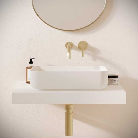 Sigmar Stone Countertop Basin - White