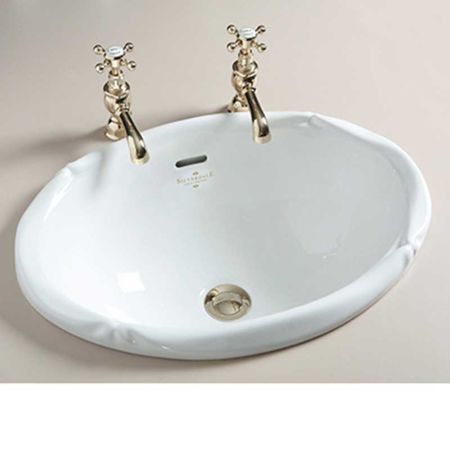 Silverdale Victorian White Inset Basin 510mm (No Tap Hole)