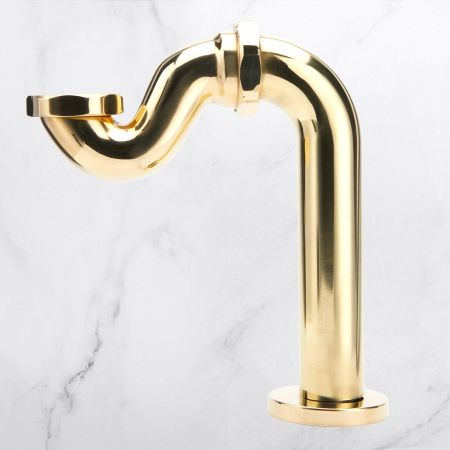Shallow Seal Bath Trap - Polished Brass