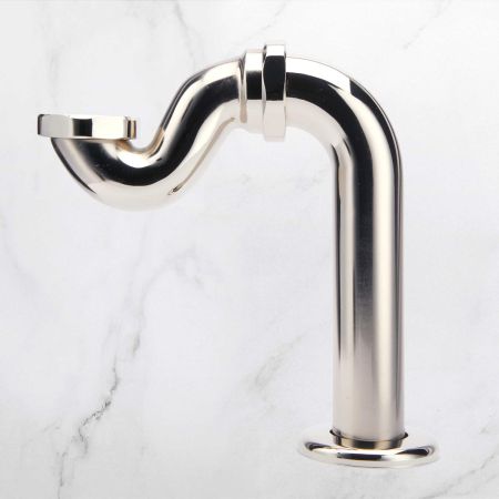 Shallow Seal Bath Trap - Polished Nickel