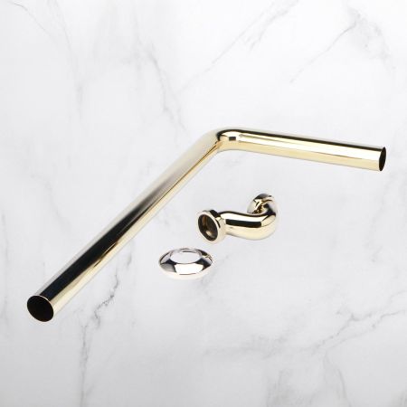 Shallow Seal Bath Trap Longer - Polished Brass