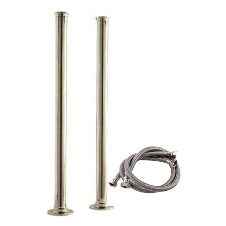 Nickel Finish Standpipes With Flexi (for baths without tap holes)