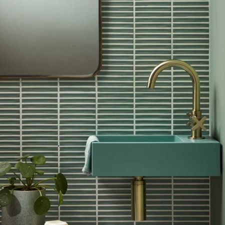 Marcel Rectangular Concrete Basin 1TH - Freestanding - Seafoam Green