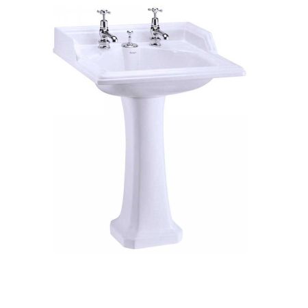 The Burlington Classic Square Basin Invisible Overflow & Pedestal