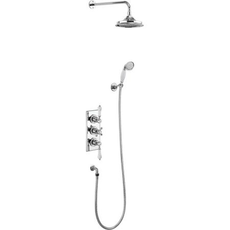 Burlington Trent Thermostatic Two Outlet Concealed Shower Valve 