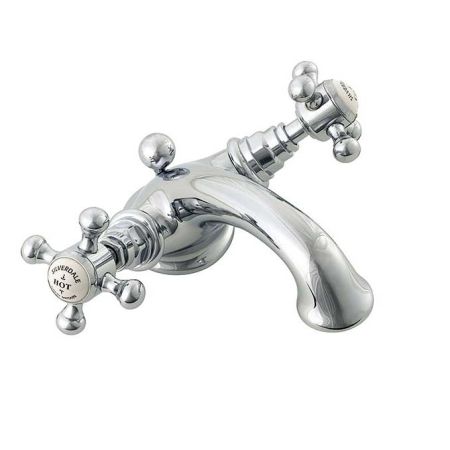 Silverdale Victorian Monobloc Basin Mixer Tap And Pop Up Waste