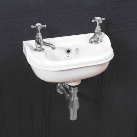 Silverdale Victorian Micro Basin 2 Tap Hole