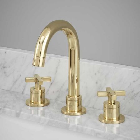 Bayor - 3-Hole Basin Mixer - Deck Mounted - Crosshead