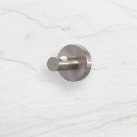 Contemporary Single Robe Hook - Brushed Nickel