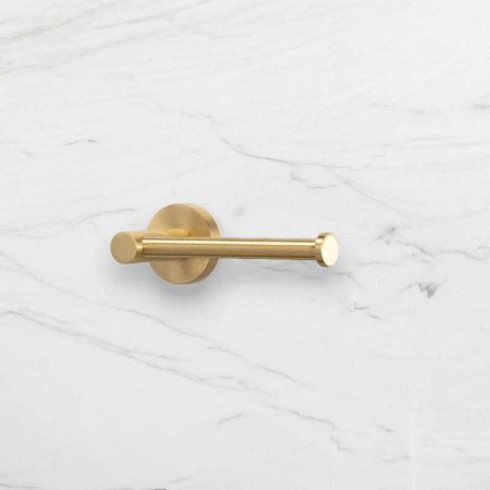 Contemporary Toilet Paper Holder - Brushed Brass
