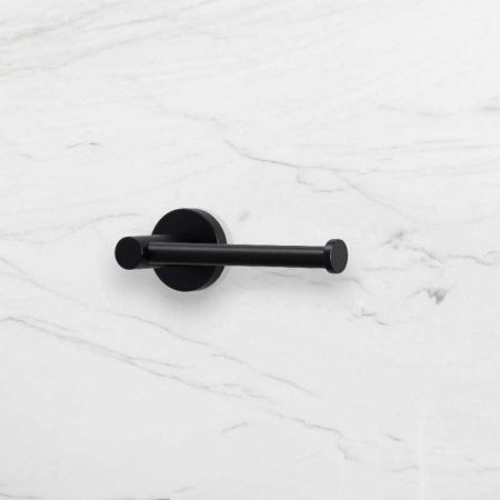 Contemporary Toilet Paper Holder - Matt Black