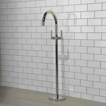 Senska - Bath Filler - Floor Mounted - Metal Lever - Chrome