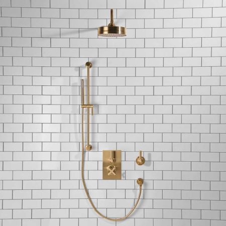 Elbe - Concealed Shower Set + Diverter - Metal Lever/Metal Lever - 8" or 6" Rose