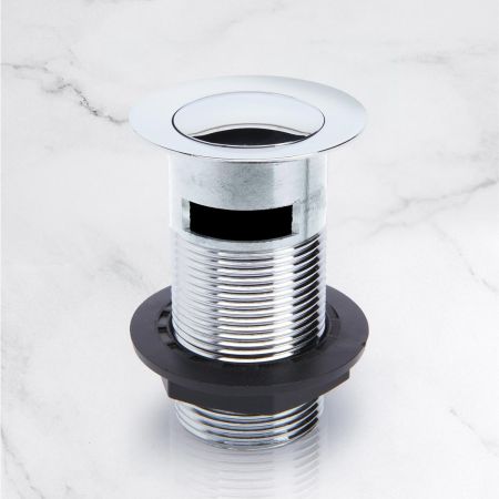 Slotted click-clack basin waste in Chrome Finish