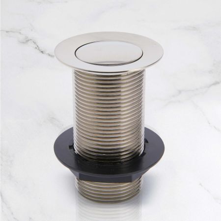 Un-slotted click-clack basin waste