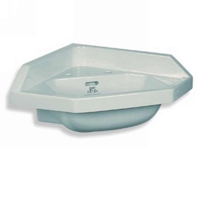 Lefroy Brooks Charterhouse Corner Cloakroom Basin (Two Tap Hole) LB7262