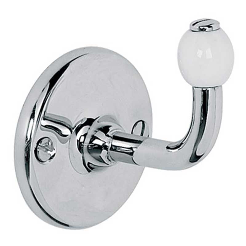 Lefroy Brooks Classic Single Robe Hook With Ceramic Acorn LB4512