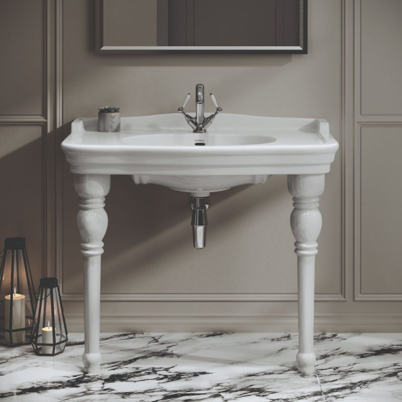Imperial Regent Console Basin With Ceramic Legs