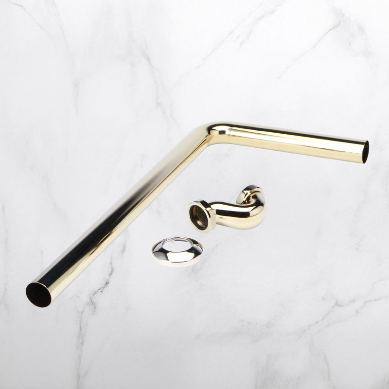 Shallow Seal Bath Trap Longer - Polished Brass