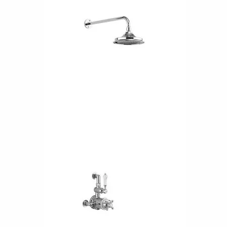 Burlington Avon Thermostatic Exposed Shower Valve Single Outlet with Fixed Shower Arm and 12 inch Shower Head