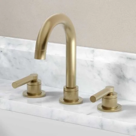 Senska - 3-Hole Basin Mixer - Wall Mounted - Metal Lever