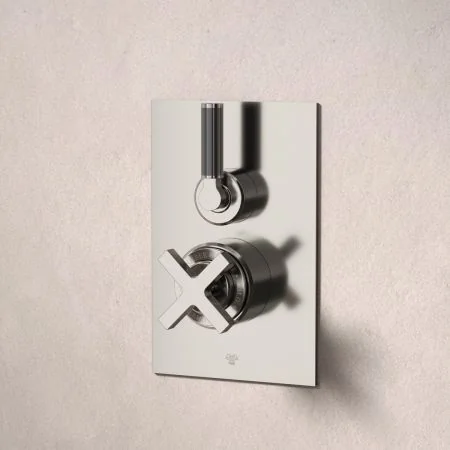 Bayor Single Outlet Concealed Shower with 8" Rose - Black Lever