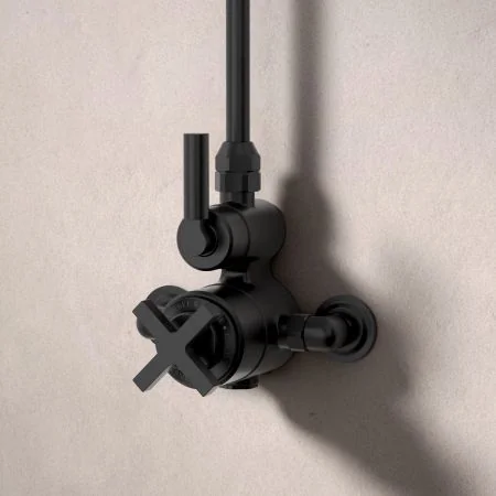 Bayor Single Outlet Exposed Shower with 8" Rose - Metal Lever