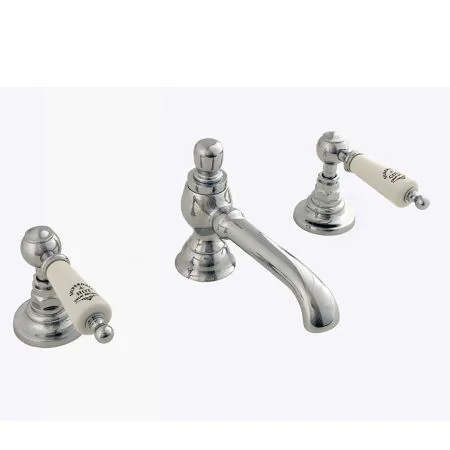 Silverdale Berkeley Three Hole Basin Mixer Tap
