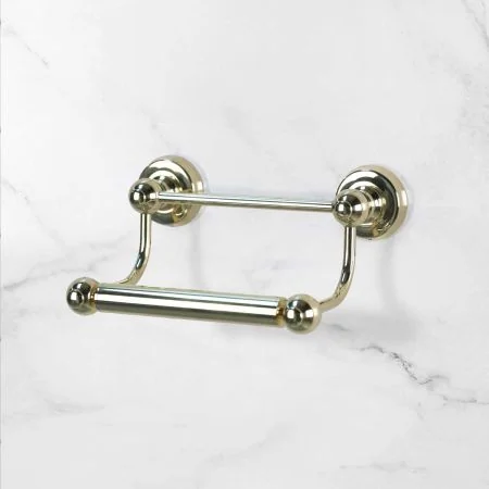 Traditional Bar Toilet Paper Holder - Living Brass