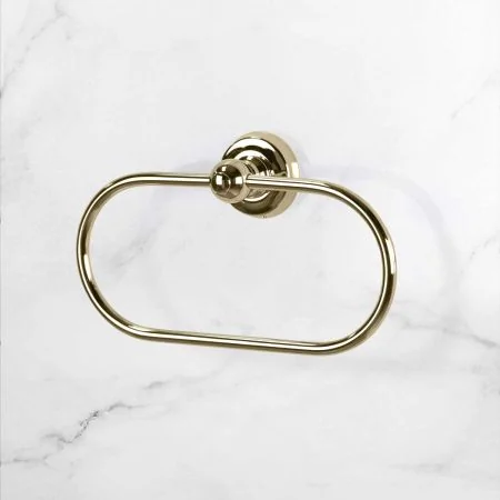 Traditional Oval Towel Ring - Living Brass