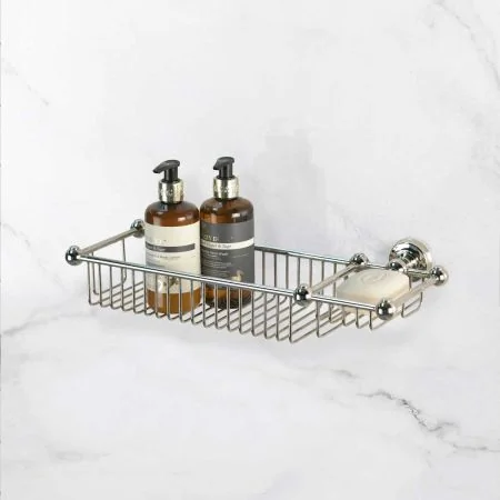 Traditional Soap & Sponge Basket - Polished Nickel