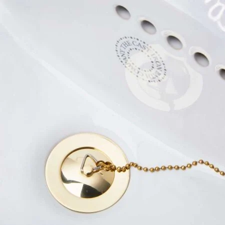 The Cast Iron Bath Company Plug & Chain Basin Waste - Living Brass