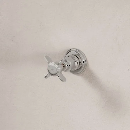 Linton Deck Mounted 3 Hole Basin Mixer with Pop Up Waste - Crosshead - Nickel