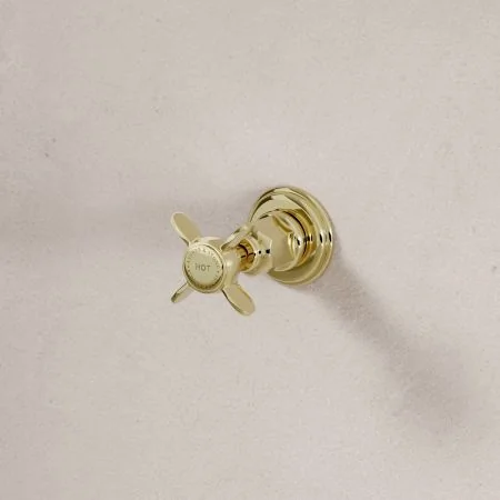 Linton Deck Mounted 2 Hole Bath Shower Mixer - Crosshead