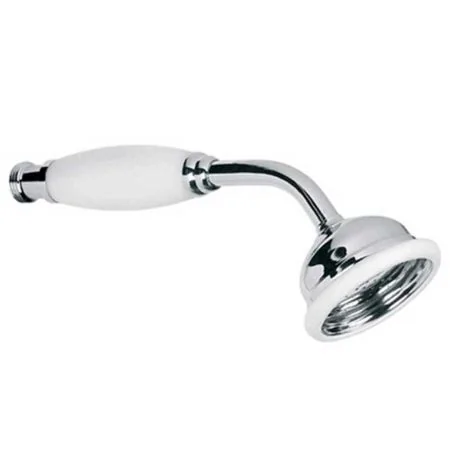 Lefroy Brooks Classic 'Hotel' Handset With White Acetyl 'Impact Resistant' Handle & Rollover Bumper Ring LB2141