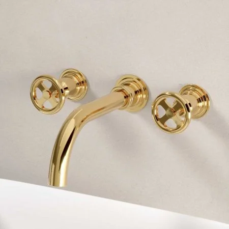 Klee Wall Mounted 3 Hole Basin Mixer